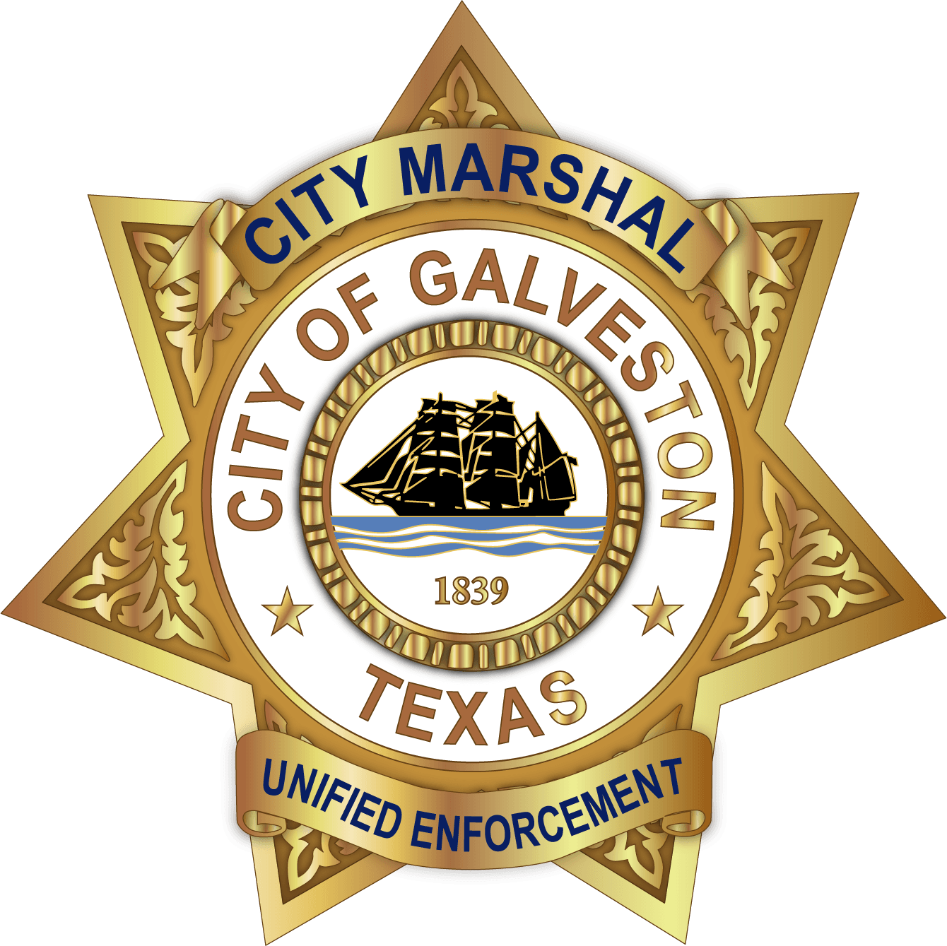 C-130823 Galveston City Marshals-Badge 2 TX Texas AR